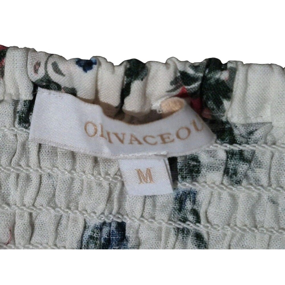 Olivaceous M Linen Rayon Mini Skirt Cottage Core Peasant Romantic Feminine Girly - Picture 3 of 5
